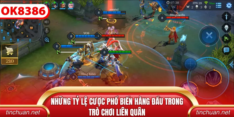 Những tỷ lệ cược phổ biến hàng đầu trong trò chơi liên quân